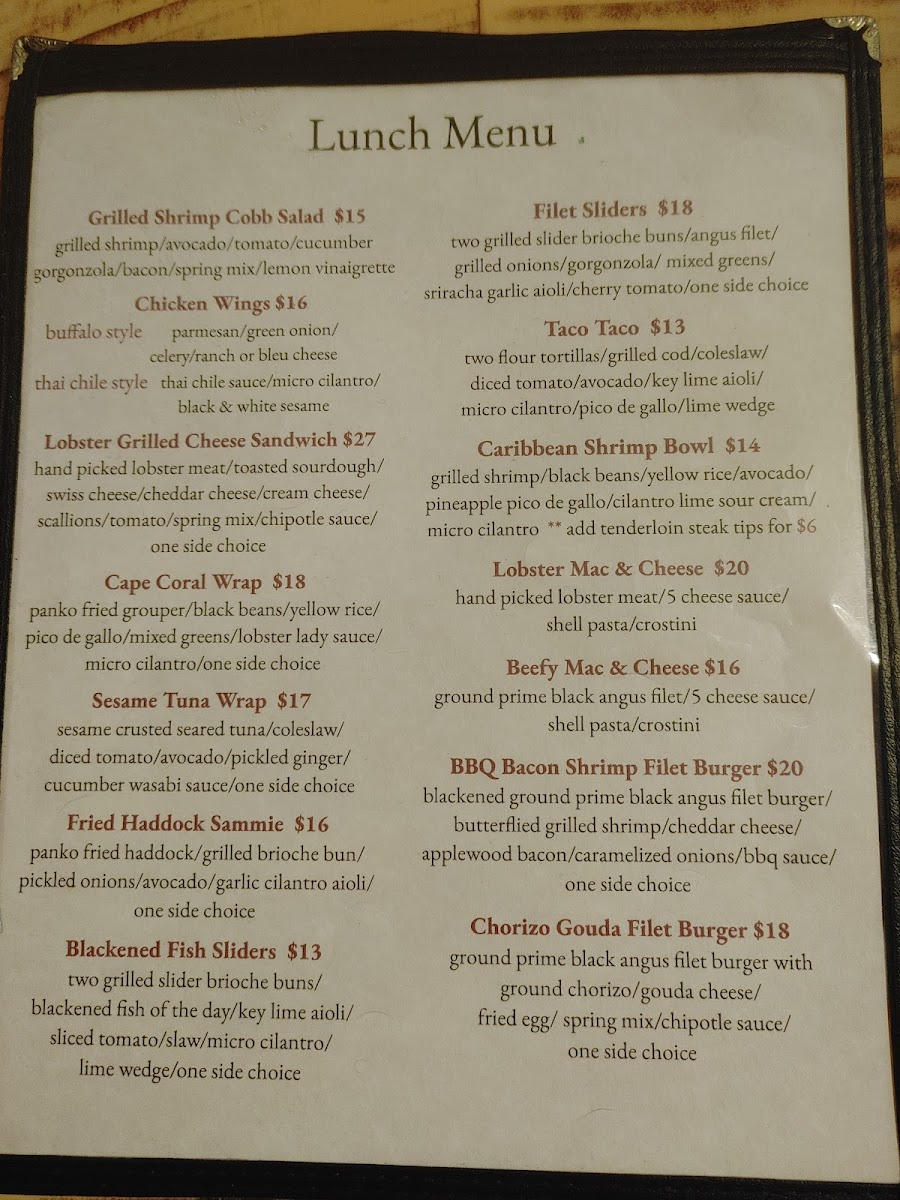 Lobster Lady Seafood Market Menu - Image 1